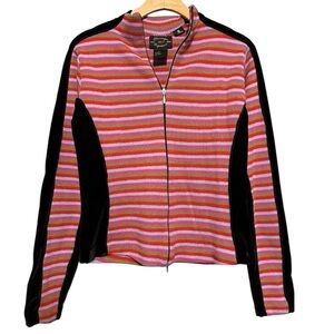 Obermeyer Vintage Women’s Size S Multi Color Striped Full Zip Sweater